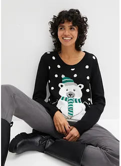 Pull de Noël en maille, bonprix