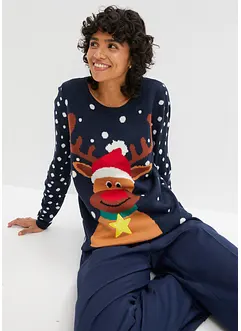 Pullover mit Weihnachtsmotiv, bonprix