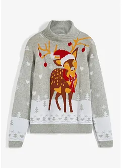 Pull de Noël à col roulé, bonprix