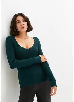 Pullover mit Herz-Ausschnitt, bonprix