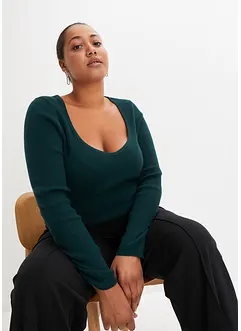 Pull avec décolleté cœur, bonprix