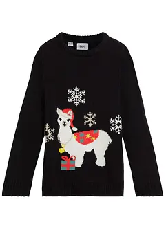 Pull en maille enfant avec motif de Noël, bpc bonprix collection