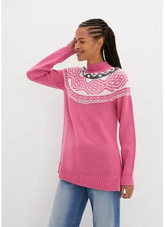 Pull norvégien avec fentes latérales, bonprix