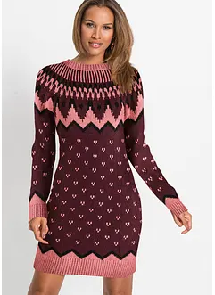 Robe en maille à motif norvégien, bonprix