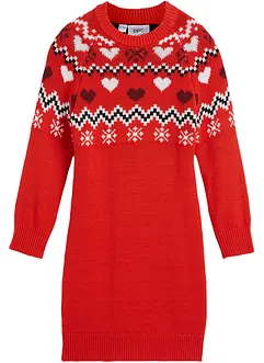 Robe en maille fille à motif norvégien, bonprix