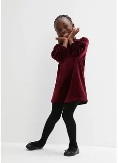 Samtkleid mit Volants, bonprix