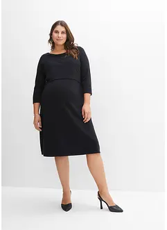 2-in-1 Umstands- und Stillstrickkleid mit Glanzgarn, bonprix