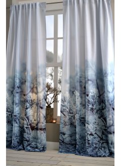 Vorhang mit recyceltem Polyester mit winterlichem Druck (1er Pack), bpc living bonprix collection