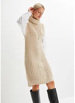Strickkleid mit Bluseneinsatz, bonprix