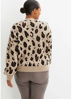 Veste en maille à motif, bonprix