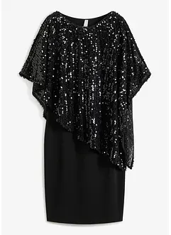 Paillettenkleid mit Überwurf, bonprix
