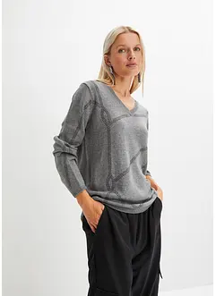 Pullover mit Strass-Applikation, bonprix