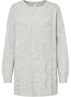 Pull oversize en maille torsadée, bonprix