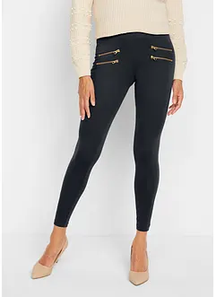 Leggings mit Komfortbund und dekorativen Reißverschlüssen, bonprix