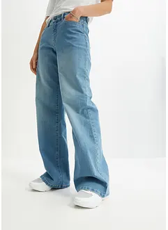 Wide-Leg-Jeans, Mid Waist, Stretch, bonprix