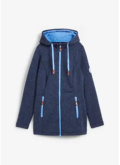 Strick-Fleecejacke mit Kapuze, bonprix