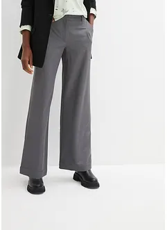 Pantalon large à pinces avec taille haute confortable et ajustable, bonprix