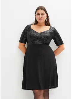 Robe courte à sequins, bonprix