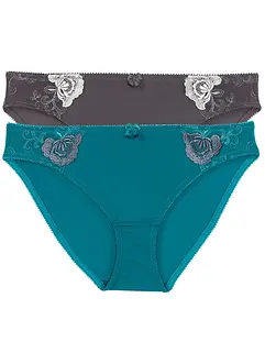Slip mit Stickerei (2er Pack), bonprix