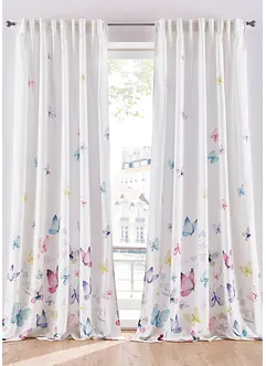 Rideau en microfibre à imprimé papillon (1 pce), bonprix