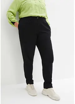 Stretch-Chino mit Bequembund und gekrempeltem Saum, bonprix