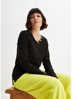 T-shirt manches longues orné d'œillets, bonprix