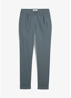 Stretch-Chino mit Bequembund und gekrempeltem Saum, bonprix