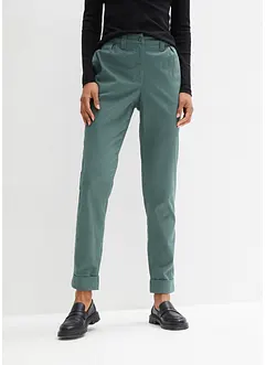 Pantalon chino extensible avec taille confortable et revers, bonprix