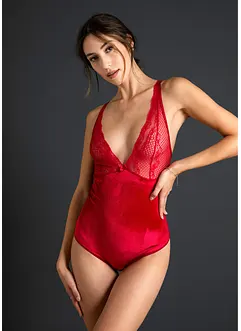 Body en velours ouvert, bonprix