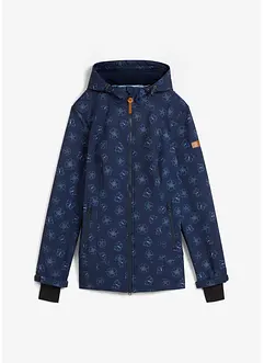 Wasserabweisende Softshelljacke mit Blumenmuster, bonprix