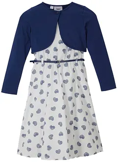 Robe fille, boléro, ceinture (ens. 3 pces.), bonprix