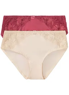 Maxislip mit Spitze (2er Pack), bonprix