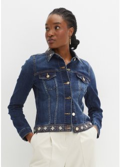 Veste en jean avec applications strass, BODYFLIRT boutique