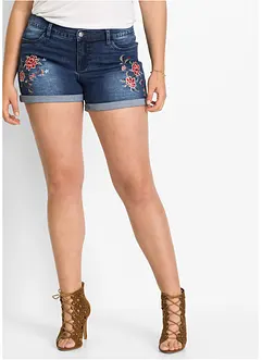 Jeans-Shorts Mid Waist, Stickerei, bonprix