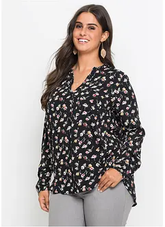 Bluse mit V-Ausschnitt, bonprix