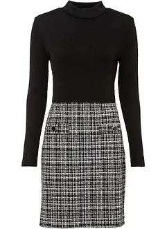 Robe courte à jupe imprimée, bonprix