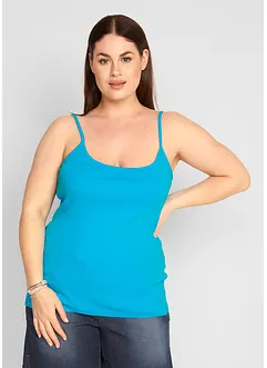 Lot de 3 tops à fines bretelles 100% coton, bonprix