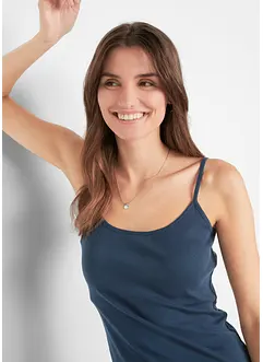 Lot de 3 tops à fines bretelles 100% coton, bonprix