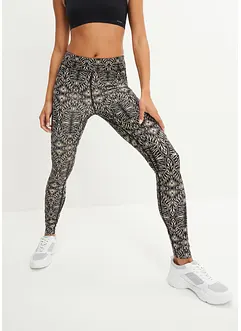 Sport-Leggings mit Print, schnelltrocknend, bonprix