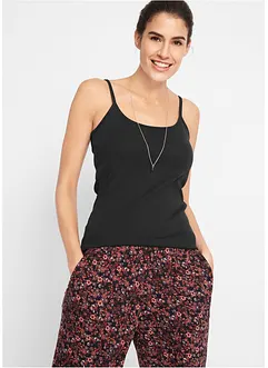 Lot de 3 tops à fines bretelles 100% coton, bonprix