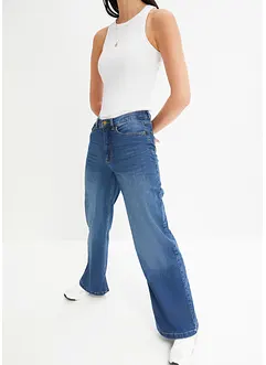 Wide Leg Jeans High Waist, Bio-Baumwolle, bonprix