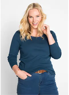 Langarmshirt aus reiner Bio-Baumwolle, bonprix