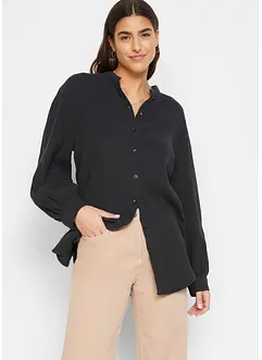 Musselin-Longbluse aus Baumwolle, bonprix