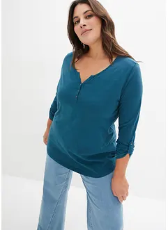 Shirt mit Knopfleiste aus reiner Bio-Baumwolle, bonprix