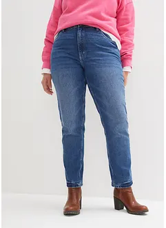 Jean droit taille haute, peu stretch, bonprix