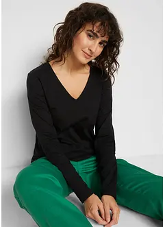 T-shirt manches longues 100% coton, bonprix