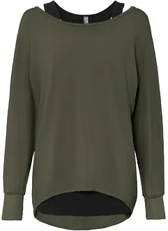 Longshirt mit Top aus Viskose-Mix, bonprix