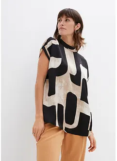 Blouse sans manches en satin, bonprix