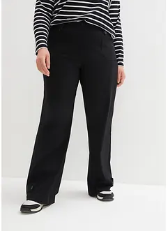 Pantalon droit extensible en bengaline à taille élastiquée, bonprix
