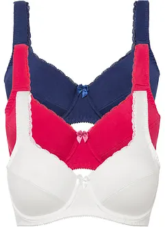 Lot de 3 soutiens-gorge coton à armatures, bonprix